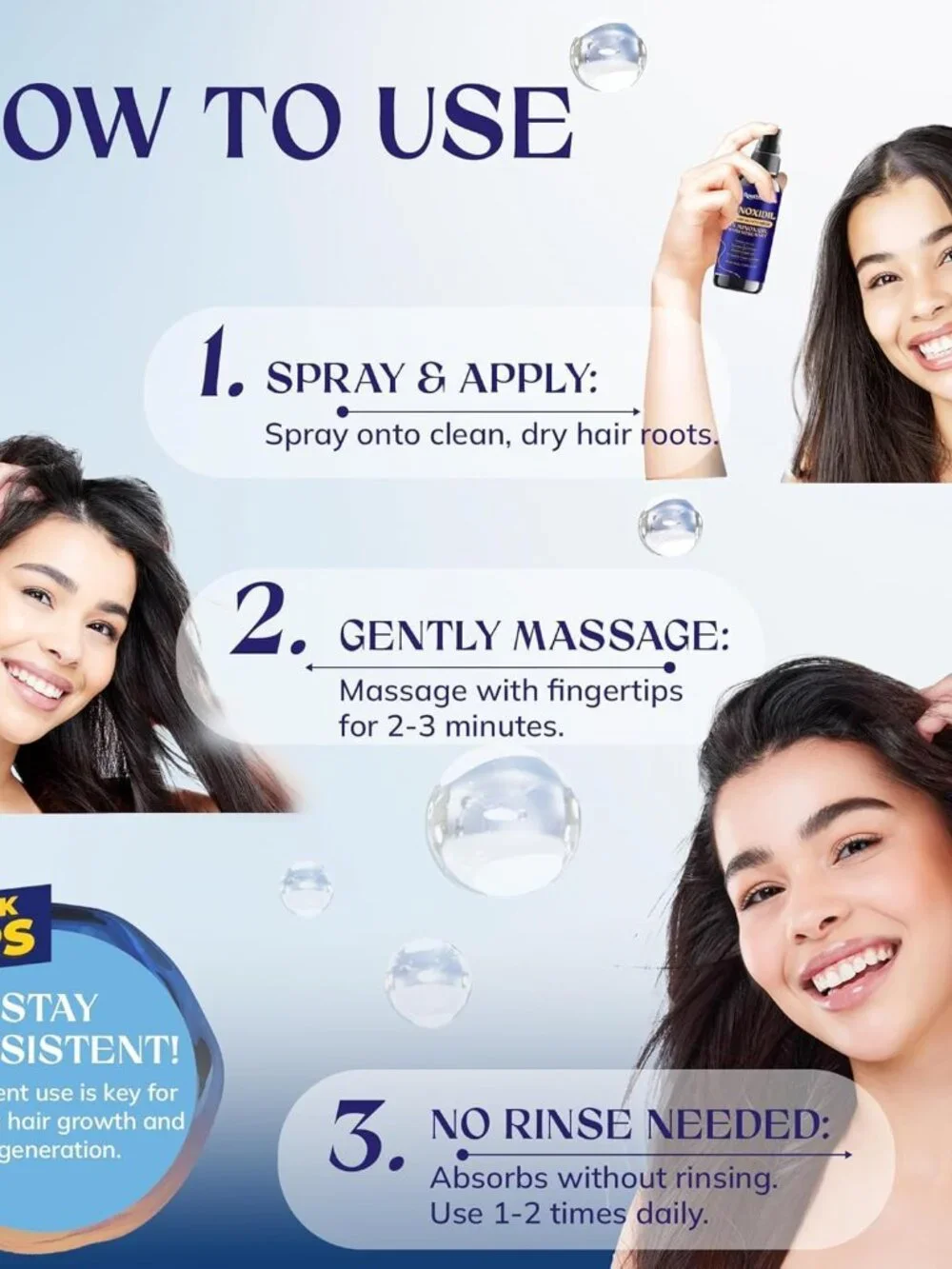 5% Minoxidil Hair Growth for Men and Women: 2-Pack Extra Strength Minoxidil Hair